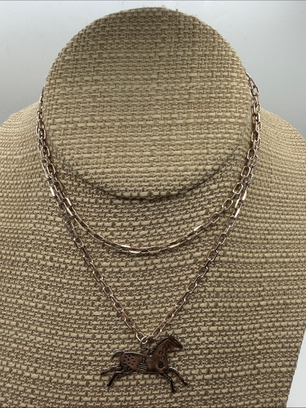 VTG Italian Sterling Silver Paperclip Chain & Southwest Native American Style